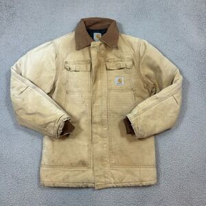 Vintage Carhartt Detroit Jacket Mens Size Small Insulated Corduroy Collar